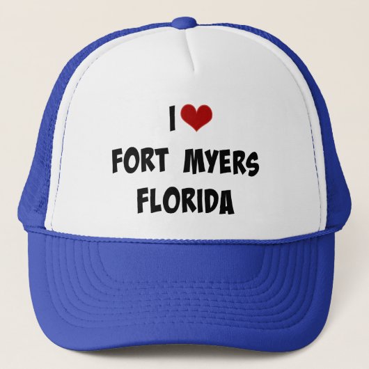 I Liebe Fort Myers, Florida Truckerkappe (Vorderseite)