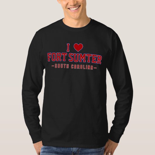 I Liebe Fort Sumter South Carolina T-Shirt (Vorderseite)