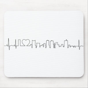 I Liebe Fort Worth in einer außerordentlichen ecg Mousepad
