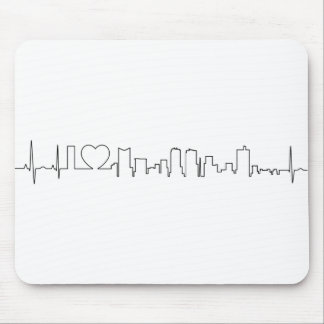 I Liebe Fort Worth in einer außerordentlichen ecg Mousepad