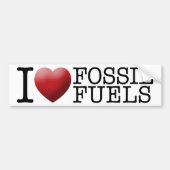 I Liebe fossiler Brennstoffe Autoaufkleber (Vorne)