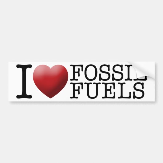 I Liebe fossiler Brennstoffe Autoaufkleber (Vorne)