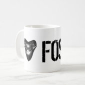 I LIEBE-FOSSILIEN Megalodon Kaffeetasse (Vorderseite Links)