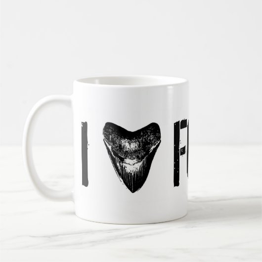 I LIEBE-FOSSILIEN Megalodon Kaffeetasse (Links)