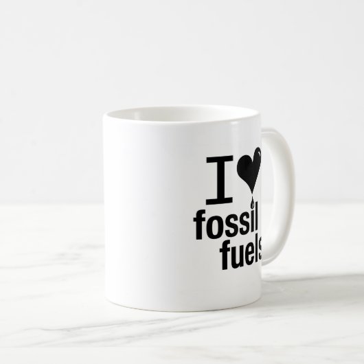 I Liebe-Fossilienbrennstoff-Tasse Kaffeetasse (VorderseiteRechts)