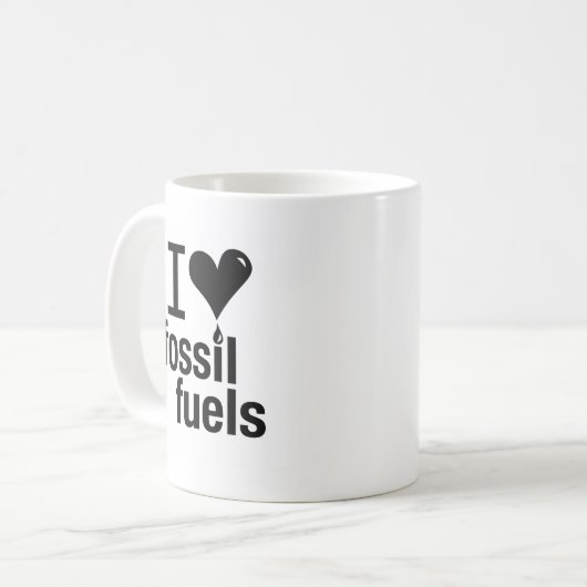 I Liebe-Fossilienbrennstoff-Tasse Kaffeetasse (Vorderseite Links)
