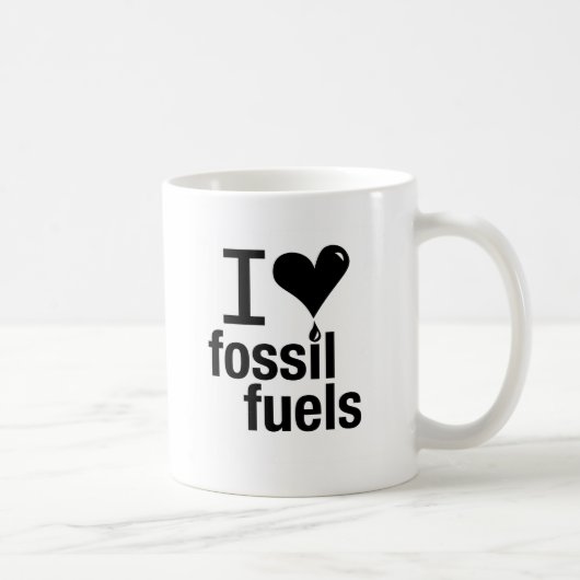 I Liebe-Fossilienbrennstoff-Tasse Kaffeetasse (Rechts)