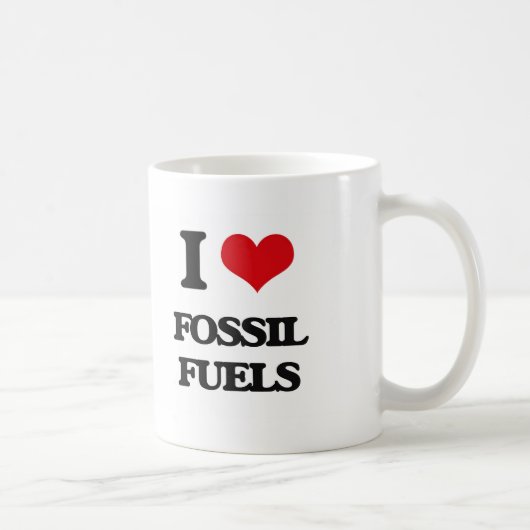 I LIEBE-Fossilienbrennstoffe Kaffeetasse (Rechts)