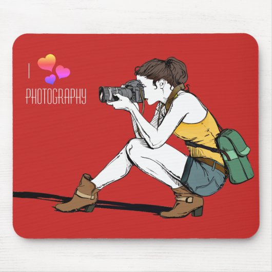 I Liebe Fotografie Mousepad (Vorne)