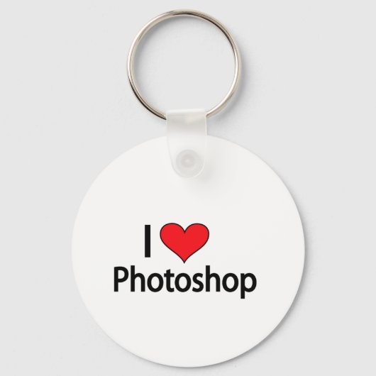 I Liebe Fotoshop Schlüsselanhänger (Vorderseite)