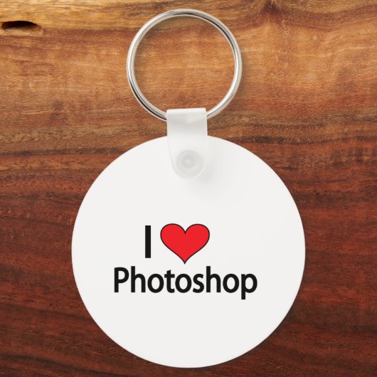 I Liebe Fotoshop Schlüsselanhänger (Vorderseite)