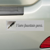 I Liebe Fountain Pens Autoaufkleber (Auf Auto)