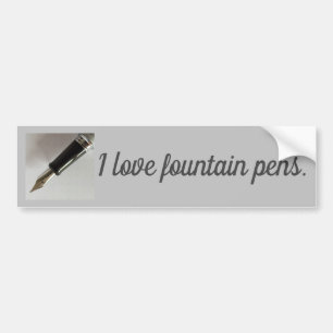 I Liebe Fountain Pens Autoaufkleber
