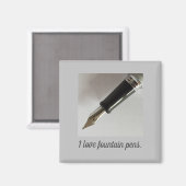 I Liebe Fountain Pens Magnet (Vorderseite/Rückseite)