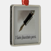 I Liebe Fountain Pens Ornament Aus Metall (Rechts)