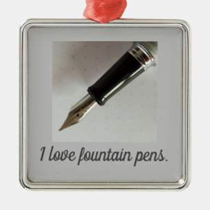I Liebe Fountain Pens Ornament Aus Metall