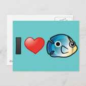 I Liebe Foureye Butterflyfish Postkarte (Vorne/Hinten)