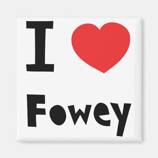 I Liebe Fowey Magnet (Vorne)