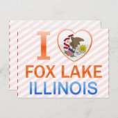 I Liebe Fox Lake, IL Postkarte (Vorne/Hinten)