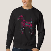 I Liebe Fox Terriers Word Cloud A Sweatshirt (Vorderseite)