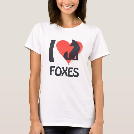 I Liebe Foxes T - Shirt (Vorderseite)