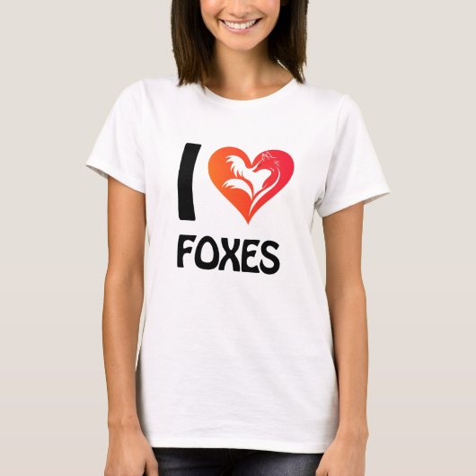 I Liebe Foxes T - Shirt (Vorderseite)