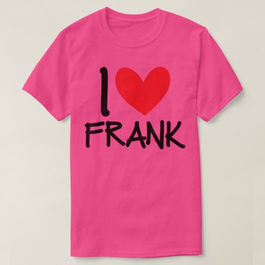 I Liebe Frank Name Herz Personalisiert Männer Typ T-Shirt (Design vorne)