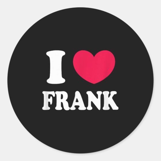 I LIEBE FRANK RUNDER AUFKLEBER (Vorderseite)