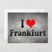 I Liebe Frankfurt, Deutschland Postkarte (Vorne/Hinten)