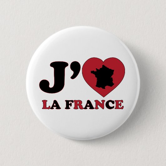 I Liebe Frankreich Button (Vorderseite)
