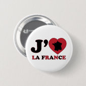 I Liebe Frankreich Button (Vorne & Hinten)