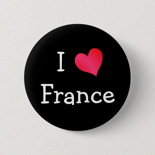 I Liebe Frankreich Button (Vorderseite)