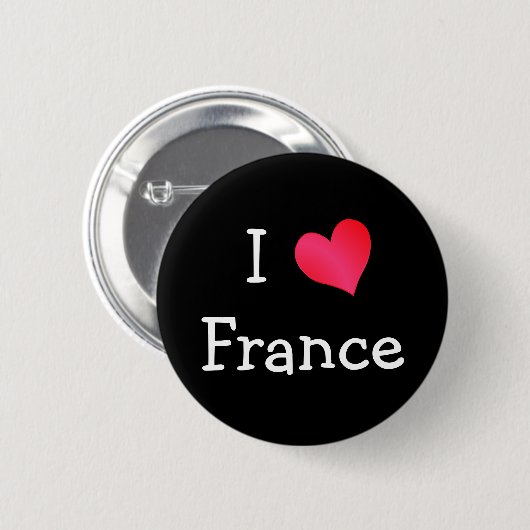 I Liebe Frankreich Button (Vorne & Hinten)