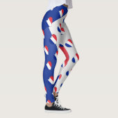 I Liebe Frankreich Französisch Flag Herz Pattern F Leggings (Rechts)