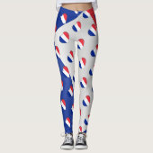 I Liebe Frankreich Französisch Flag Herz Pattern F Leggings (Vorderseite)