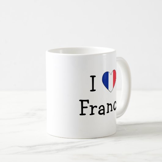 I Liebe Frankreich Kaffeetasse (VorderseiteRechts)
