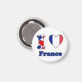 I Liebe Frankreich Magnet (Vorderseite/Rückseite)