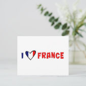 I Liebe Frankreich Postkarte (Stehend Vorderseite)