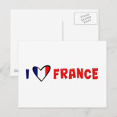 I Liebe Frankreich Postkarte (Vorne/Hinten)