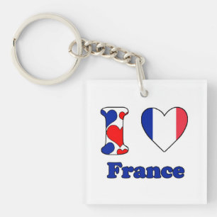 I Liebe Frankreich Schlüsselanhänger