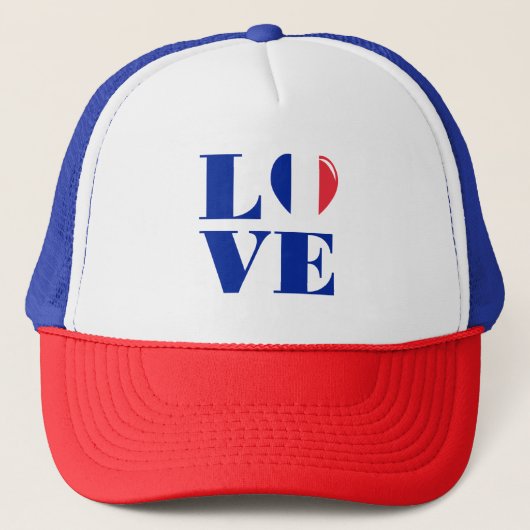I Liebe Frankreich Truckerkappe (Vorderseite)