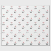 I Liebe Französisch Horn Rotes Herz Musiknoten Geschenkpapier (Flach)