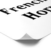 I Liebe Französisch Horn Rotes Herz Musiknoten Poster (Ecke)