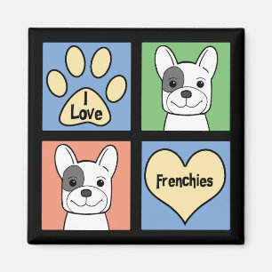 I Liebe-französische Bulldoggen Magnet