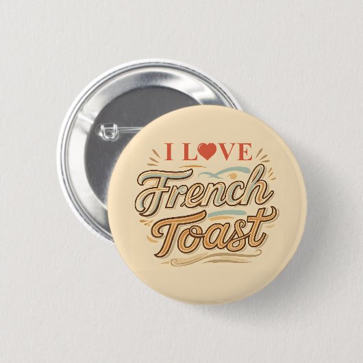 I Liebe Französischer Toast Button (Vorne & Hinten)