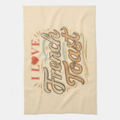 I Liebe Französischer Toast Geschirrtuch (Vertikal)
