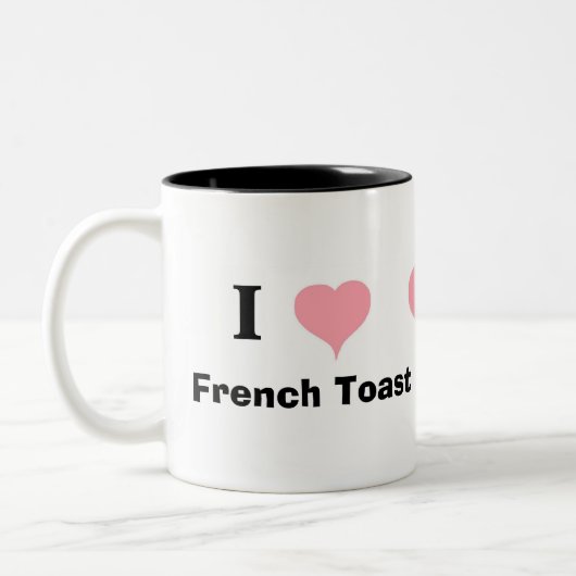 I Liebe Französischer Toast Zweifarbige Tasse (Links)