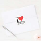 I Liebe Frederic Chopin Quadratischer Aufkleber (Umschlag)