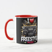 I Liebe Freestyle Music Tasse (Links)