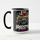 I Liebe Freestyle Music Tasse (Links)